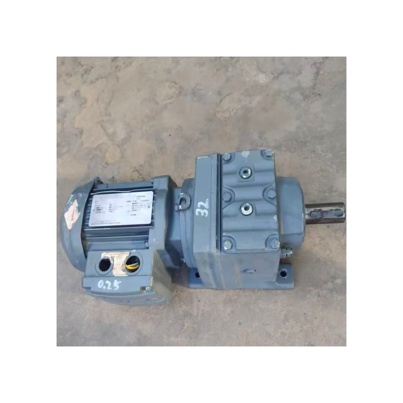 S-E-W R37 DR63L4 Inline Helical Gear Motor 0.18kW 4P Low Noise Foot Mounted Industrial Parallel Shaft Gear Reducer