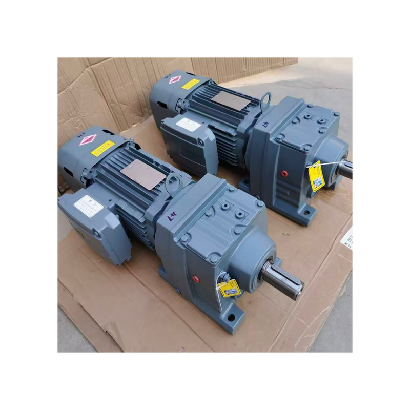 S-E-W Original Design R47 DRN80M4BE1HF Inline Helical Gear Motor 0.75kW Foot Mounted Parallel Shaft Industrial Gear Reducer