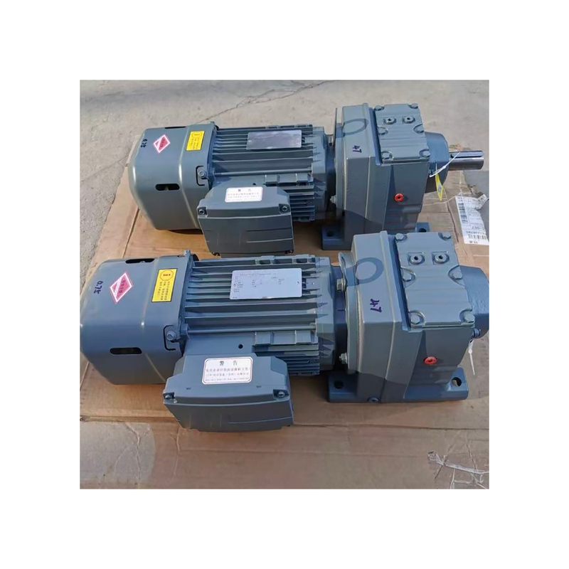 S-E-W Original Design R47 DRN80M4BE1HF Inline Helical Gear Motor 0.75kW Foot Mounted Parallel Shaft Industrial Gear Reducer