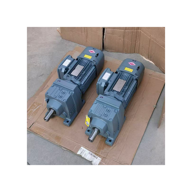 S-E-W Original Design R47 DRN80M4BE1HF Inline Helical Gear Motor 0.75kW Foot Mounted Parallel Shaft Industrial Gear Reducer