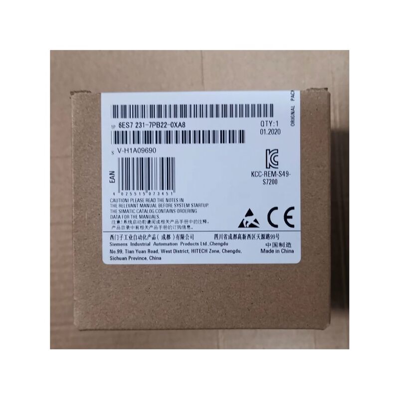 Original Brand SIE-MENS S7-200 Smart Analog Input Modules 6ES7231-7PB22-0XA0 4 I/O IP20 Small PLC Controller Backplane Connection